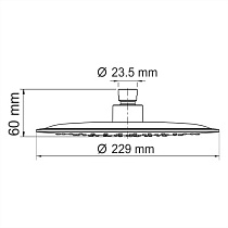 Верхний душ WasserKRAFT Isar A115 23 см, темная бронза