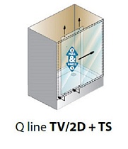 Душевая дверь Kolpa-San Q Line TV/2D 130