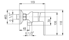 Смеситель для душа Rav Slezak Vltava VT481.5CMATZ черный матовый, золото