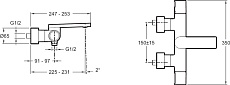 Смеситель для ванны Jacob Delafon Composed E73110-CP