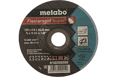 Круг отрезной Flexiarapid по нержавеющей стали (125х22.2 мм; вогнутый) Metabo 616209000