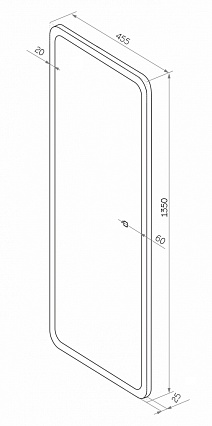 Зеркало Континент Loren LED 45.5x135 см с подсветкой ЗЛП430