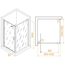 Душевой уголок RGW Stilvol SV-145 100x110 прозрачное, хром 703214501-11