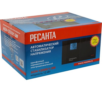 Однофазный стабилизатор напряжения Ресанта АСН 12000/1-ЭМ 63/1/17