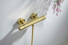 Смеситель для душа Aquatek Европа AQ1363BG термостат, шлифованное золото