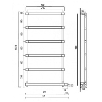 Полотенцесушитель электрический Margaroli Sole 470-542-6 хром