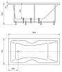 Акриловая ванна Aquatek Феникс 150х75 см