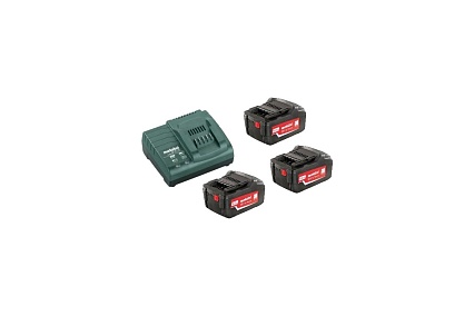 Аккумуляторы 3 шт. (5,2 А*ч; 18 В; Li-Ion) и ЗУ ASC 30-36 Basic-Set Metabo 685048000