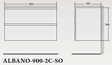 Тумба с раковиной BelBagno Albano 90 см Pino Scania