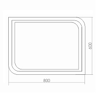 Зеркало Azario Персей 80x60 см ФР-00000949 с подсветкой