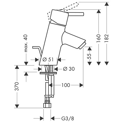 Смеситель для раковины Hansgrohe Talis S 32020000