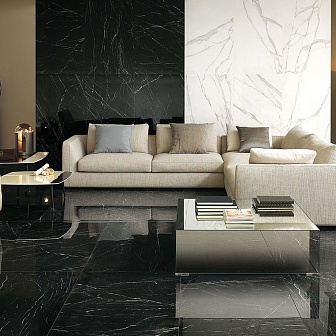 Керамогранит Fap Ceramiche Roma Diamond Nero Reale Brillante 80x160 см, fPXC