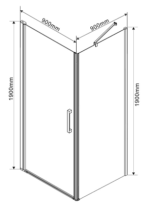 Душевой уголок Vincea Orta VSR-1O 90x90 хром, шиншилла, R