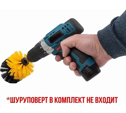 Щетки сменные для уборки, химчистки автомобиля, набор 10 предметов ISMA ISMA-7714(58511)