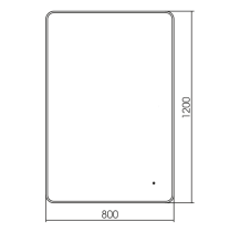 Зеркало Art&Max Siena S 120x80 с подсветкой, реверсивное, черный AM-SieS-1200-800-DS-F