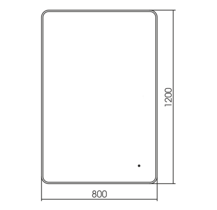 Зеркало Art&Max Siena S 120x80 с подсветкой, реверсивное, черный AM-SieS-1200-800-DS-F