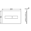 Кнопка смыва TECE Lux Mini 9240961 стекло, черный