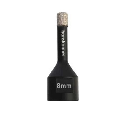 Коронка алмазная 8x60 мм, M14 для УШМ Hanskonner H1055-10-08