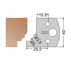 Нож мультисистема HSS профиль барокко R5 40x20x4 мм Dimar 3302040