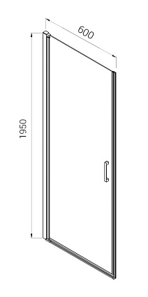 Душевая дверь Vincea Alpha VDP-3AL600MT 60x195 хром, текстурная