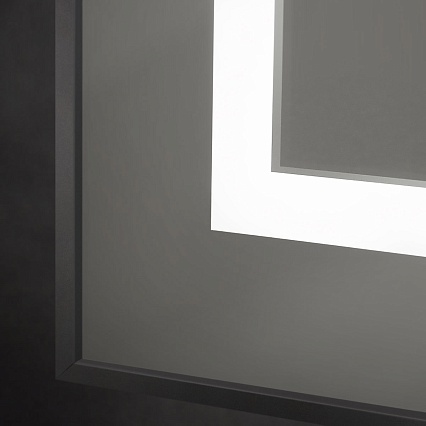 Зеркало BelBagno SPC-KRAFT-900-800-SENS-NERO 90x80 см сенсорный выключатель, черный