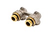 Н-образный клапан Heizen без байпаса, + adapter ek 3/4" x1/2", угловой, комплект 500848B