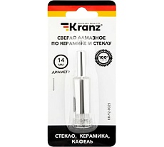 Сверло алмазное по керамограниту, керамике и стеклу 14 мм Kranz KR-92-0025