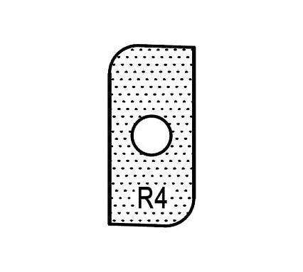 Нож T19206 внешний радиус R4 для 1472516512 ROTIS 744.T19206
