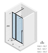 Душевая дверь Riho Lucid GD104 120x200 белый матовый G005005122