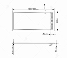 Поддон для душа RGW STM-129W 90x120 каменный, белый