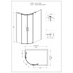 Душевой уголок Grossman Galaxy GR-4130R 130x90 асимметричный, правый