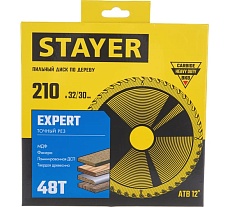 Диск пильный по дереву Точный рез (210x32/30 мм; 48T) Stayer 3682-210-32-48_z01