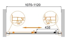 Душевая дверь Cezares MOLVENO-BF-1-110-C-Cr-IV 110x190 прозрачная