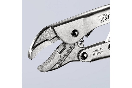 Ручной зажим Knipex круг 30 мм, квадрат 20 мм,под ключ 30 мм,штрихкод на ручках KN-4104180EAN