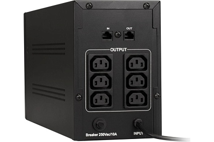 Источник бесперебойного питания Exegate SpecialPro UNB-1200.LED.AVR.C13.RJ 1200VA/750W, LED, AVR, 6/IEC-C13, RJ45/11, Black 285489