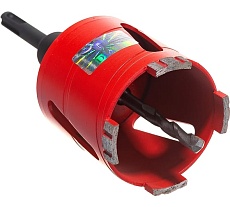 Коронка алмазная с переходником М16-SDS+ (68х70 мм) по бетону Diam 311101