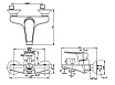 Смеситель для ванны Bravat Line F65299C-1