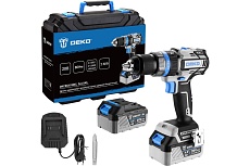 Аккумуляторная ударная дрель-шуруповерт Deko DKCID20 бесщеточная, 20 В, 80 Нм, 2х4.0Ач 063-4421