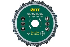 Диск отрезной цепной по дереву 125х22.2 мм, толщина реза 6 мм FIT 37649