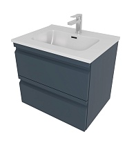 Тумба с раковиной Aquatek Вега 60 см AQ77060-MG серый матовый