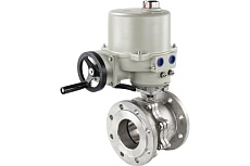 Шаровой кран DN.ru кшфп.316.200 ду80 ру16 электропривод гз-оф-150/22м 380в D160-07597