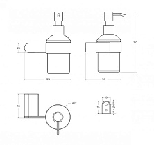 Дозатор жидкого мыла Cezares STYLUS-SOIS-V-01 хром