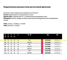 Пила дисковая Freud 250x3.2x30 мм, Z24, HM Lu1D 0100