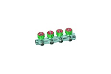 Регулирующий коллектор FAR 1" ВР-НР с 4 отв. 1/2" НР межосев. 45 мм FK 3824 112