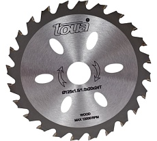 Диск пильный по дереву 125x20 мм, 24Т Toua TDW1252024