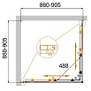 Душевой уголок Cezares MOLVENO-A-2-90-C-Cr-IV 90x90 прозрачный, квадратный