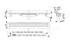 Душевой лоток Alcaplast APZ1104-850 85 см, без решетки