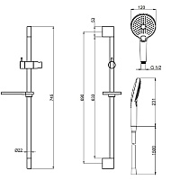 Душевой гарнитур AQUAme Siena AQM8101GM металл