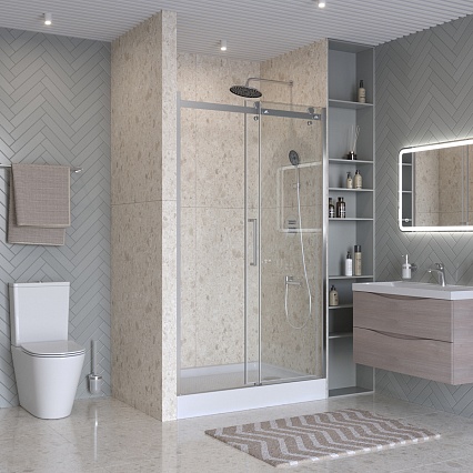 Душевая дверь BelBagno MARINO-2-BF-1-150-C-CR 150x195 прозрачная, хром