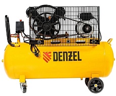 Воздушный компрессор с ременным приводом Denzel BCV2200/100 2.2 кВт, 100 литров, 370 л/мин 58110